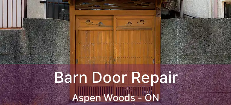 Barn Door Repair Aspen Woods - ON