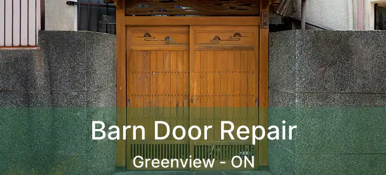 Barn Door Repair Greenview - ON