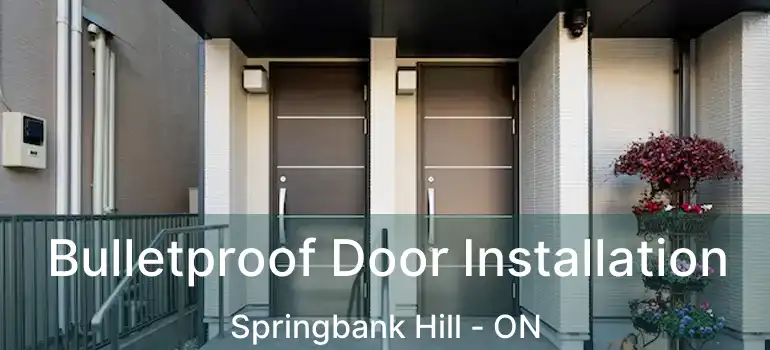 Bulletproof Door Installation Springbank Hill - ON