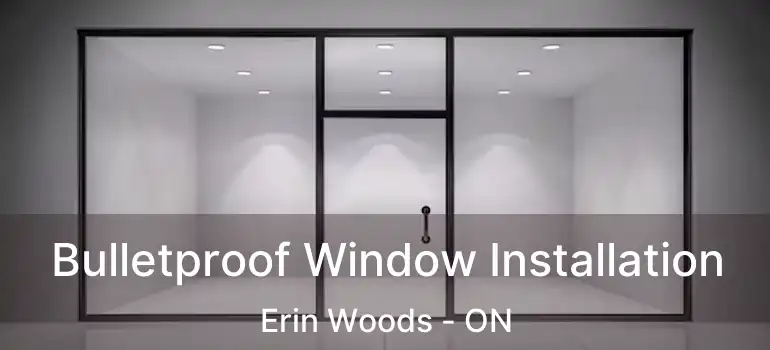 Bulletproof Window Installation Erin Woods - ON