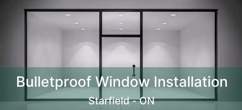 Bulletproof Window Installation Starfield - ON