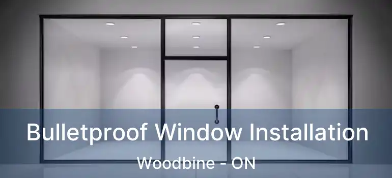 Bulletproof Window Installation Woodbine - ON