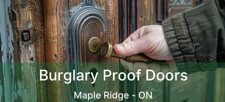Burglary Proof Doors Maple Ridge - ON