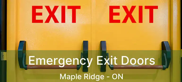 Emergency Exit Doors Maple Ridge - ON