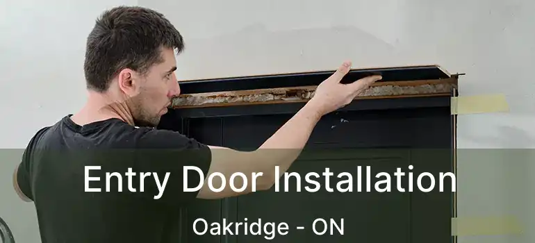 Entry Door Installation Oakridge - ON