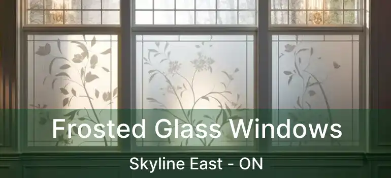 Frosted Glass Windows Skyline East - ON
