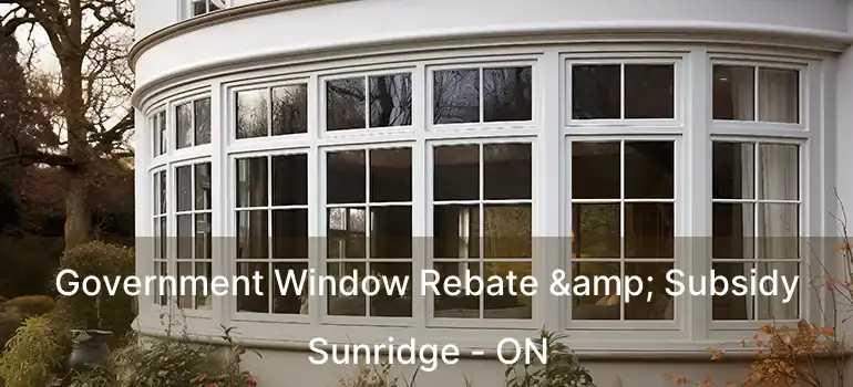 Government Window Rebate & Subsidy Sunridge - ON
