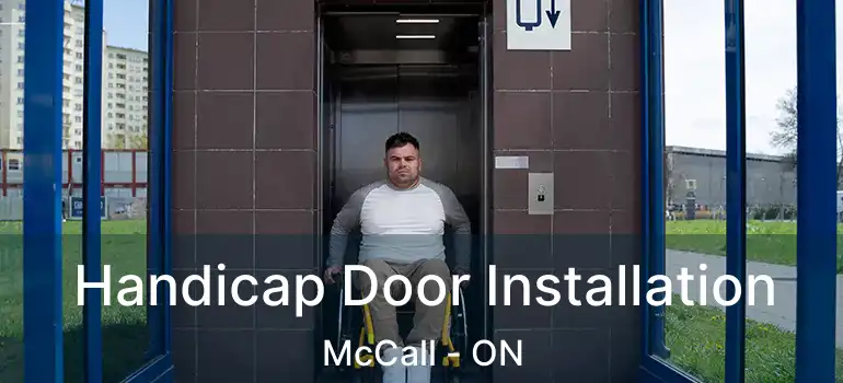 Handicap Door Installation McCall - ON