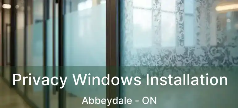 Privacy Windows Installation Abbeydale - ON