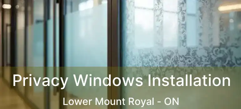 Privacy Windows Installation Lower Mount Royal - ON