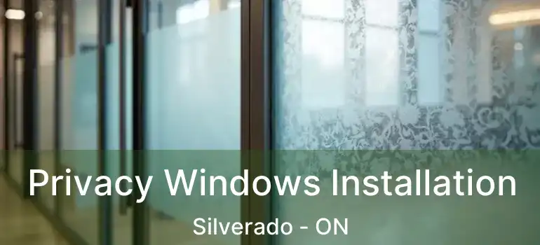 Privacy Windows Installation Silverado - ON