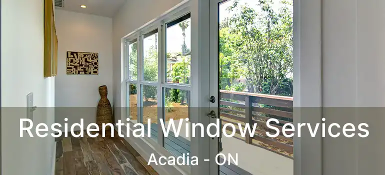 Residential Window Services Acadia - ON