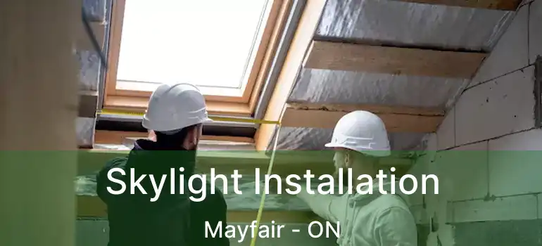 Skylight Installation Mayfair - ON