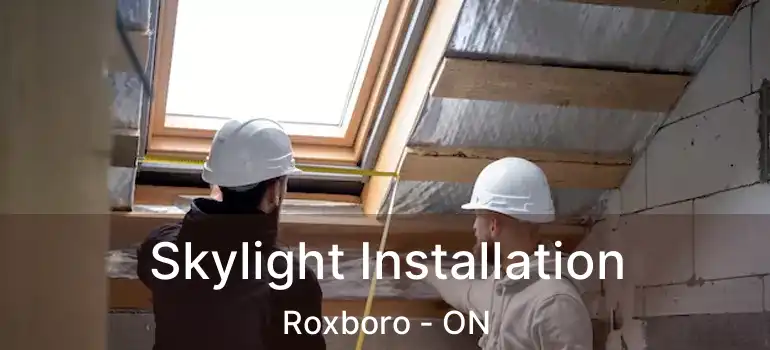 Skylight Installation Roxboro - ON