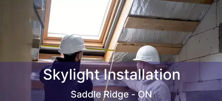 Skylight Installation Saddle Ridge - ON