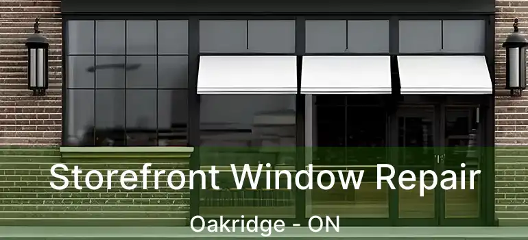 Storefront Window Repair Oakridge - ON