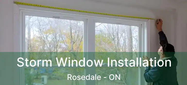 Storm Window Installation Rosedale - ON