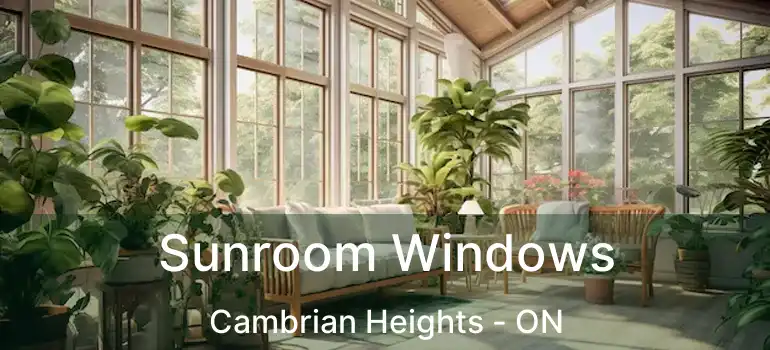 Sunroom Windows Cambrian Heights - ON