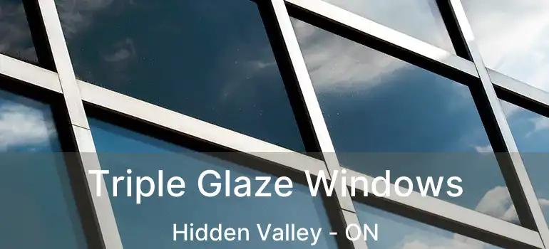 Triple Glaze Windows Hidden Valley - ON