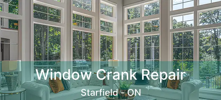 Window Crank Repair Starfield - ON
