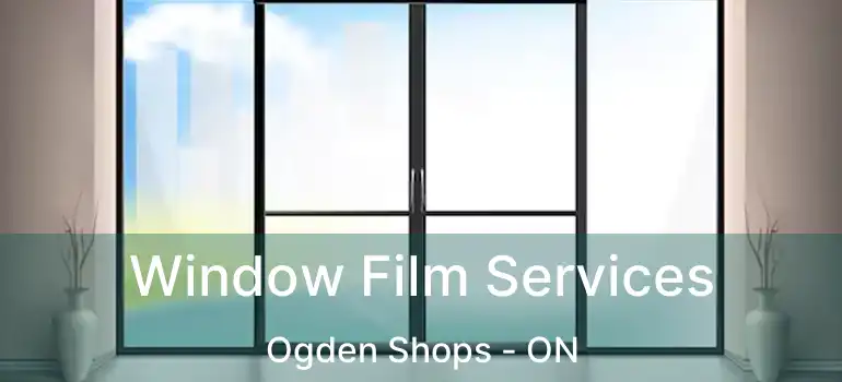 Window Film Services Ogden Shops - ON