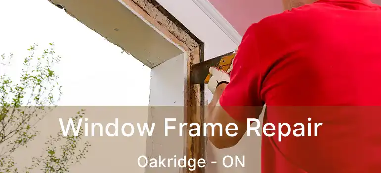 Window Frame Repair Oakridge - ON
