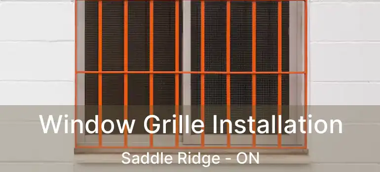 Window Grille Installation Saddle Ridge - ON
