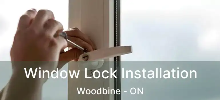 Window Lock Installation Woodbine - ON