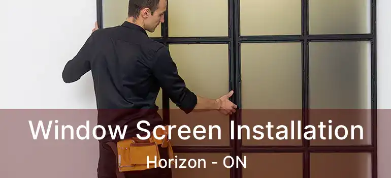 Window Screen Installation Horizon - ON