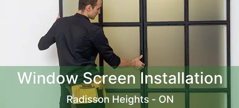 Window Screen Installation Radisson Heights - ON