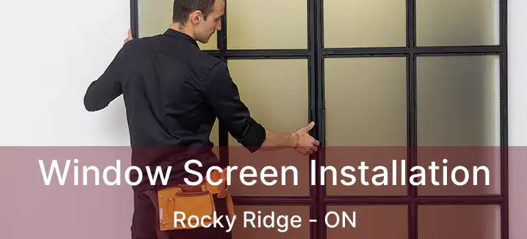 Window Screen Installation Rocky Ridge - ON