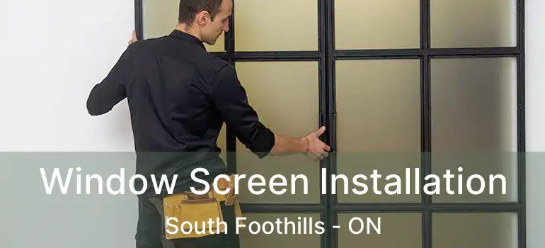 Window Screen Installation South Foothills - ON