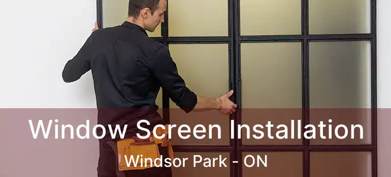 Window Screen Installation Windsor Park - ON
