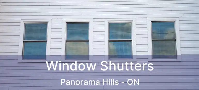 Window Shutters Panorama Hills - ON