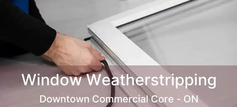 Window Weatherstripping Downtown Commercial Core - ON